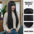 cheap Synthetic Trendy Wigs-Synthetic Wig kinky Straight Yaki Straight Layered Haircut With Bangs Machine Made Wig 32 inches A1 Synthetic Hair Women&#039;s Classic Comfortable Color Gradient Black