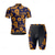 cheap Men&#039;s Clothing Sets-Men&#039;s Cycling Jersey with Shorts Short Sleeve Mountain Bike MTB Road Bike Cycling Black Red Navy Blue Floral Botanical Bike Spandex Sports Floral Botanical Clothing Apparel