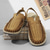 voordelige Vakantiesandalen-Heren bruine instapsandalen voor buiten met gevlochten details, casual stijl voor zomer- en strandactiviteiten