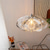 cheap Island Lights-Modern Eclectic Fish Silk Thread Winding Stainless Steel Frame Oval 1-Light Pendant Light for Living Room 110-240V