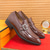 cheap Semi-Formal-Men&#039;s Patent Leather Burgundy Loafers with Crocodile Texture and Buckle Detail – Elegant Slip-On Shoes for Formal Occasions and Business Wear