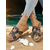cheap Vacation Sandals-Women&#039;s Black Studded Slip-On Sandals with Stylish Strap Design – Comfortable and Trendy Beach Footwear for Summer