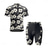 cheap Men&#039;s Clothing Sets-Men&#039;s Cycling Jersey with Shorts Short Sleeve Mountain Bike MTB Road Bike Cycling Black Red Navy Blue Floral Botanical Bike Spandex Sports Floral Botanical Clothing Apparel