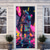 cheap Door Covers-Neon Samurai Door Decorations Door Covers Door Tapestry Door Curtain Decoration Backdrop Indoor/Outdoor Door Banner for Front Door Farmhouse