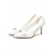 cheap Bride-Women's Satin Bow Wedding Pumps with Pearl Accents – Pointed Toe Stiletto Bridal Heels for Formal Church &amp; Ballroom Weddings
