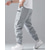 ieftine Pantaloni Cargo-Bărbați Pantaloni Cargo Jogger Pantaloni Talie elastică Multi Buzunare Simplu Purtabil Zilnic În aer liber Casual Negru Gri Deschis