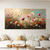 preiswerte Blumen-/Botanische Gemälde-handgemachtes Original buntes Blumengemälde Ölgemälde auf Leinwand abstrakte florale Wandkunst für Wohndekoration mit gespanntem Rahmen ohne Innenrahmen