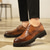 cheap Formal-Men&#039;s Brown Derby Shoes - Faux Leather with Crocodile Texture Embossing, Stylish and Versatile Footwear for Men, Ideal for Casual, Office and Everyday Wear
