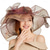 cheap Party Hats-Women Party Church Derby Top Hats Organza Sun Visor Cap Ladies Flowers Fascinators Big Wide Brim Fedoras