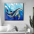 voordelige Schilderijen van dieren-abstract blauw kunstwerk dier schilderij handgemaakt walvis schilderij op canvas extra groot abstract kunst dier schilderij oversized getextureerde walvis schilderij dier kunst groot canvas wandkunst