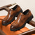 cheap Formal-Men&#039;s Brown Derby Shoes - Faux Leather with Crocodile Texture Embossing, Stylish and Versatile Footwear for Men, Ideal for Casual, Office and Everyday Wear