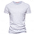 billiga Bomull och linne T-shirts-Herr T-shirts Bambu-t-shirt Kortärmad Rund halsringning Sommar Vår Klassisk Stil Vit Topp t-shirt för män
