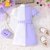 cheap Casual Dresses-Kids Girls&#039; Dress Color Block Short Sleeve Outdoor Casual Tie Knot Puff Sleeve Fashion Adorable Polyester Knee-length Casual Dress A Line Dress Summer Spring 4 years+ Yellow Pink Purple