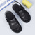 cheap Vacation Sandals-Men&#039;s Black Sports Sandals with Adjustable Strap and Breathable Design, Comfortable for Outdoor Activities, Casual Wear and Summer Travel