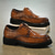 cheap Formal-Men&#039;s Brown Derby Shoes - Faux Leather with Crocodile Texture Embossing, Stylish and Versatile Footwear for Men, Ideal for Casual, Office and Everyday Wear