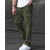 preiswerte Cargohosen-Herren Cargohose Cargohosen Hose Hosen Kordelzug Elastische Taille Multi Pocket Glatt tragbar Outdoor Täglich Campen und Wandern Modisch Klassisch Schwarz Armeegrün