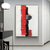 cheap Abstract Paintings-Large handmade white Red and black 3D textured abstract painting hand-painted hand painted modern abstract  oil painting Abstract Classic Modern painting wall art decoration
