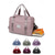 abordables Bolsos de viaje-Bolsa de viaje para mujer con compartimento para zapatos: bolsa de viaje impermeable de gran capacidad para el fin de semana, para el gimnasio, los deportes y las escapadas nocturnas Color: vino, negro y rosa