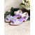abordables Niños &amp; Niña de las Flores-Sandalias con lazo de purpurina morada para niñas con detalle de perla, correa ajustable, perfectas para bodas, cumpleaños y ocasiones especiales.