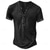 tanie Casualowa koszulka Henley-Męskie Koszula Henley Koszulka Koszulka z długim rękawem Krótki rękaw Równina Zabytkowe Moda Podstawowy Farbowane ubranie Umyty Henley Urlop Ulica Wyjściowe Lato Ciemnobrązowy Ciemnoszary Koszulka