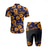 cheap Men&#039;s Clothing Sets-Men&#039;s Cycling Jersey with Shorts Short Sleeve Mountain Bike MTB Road Bike Cycling Black Red Navy Blue Floral Botanical Bike Spandex Sports Floral Botanical Clothing Apparel