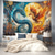 cheap Animal Tapestries-Fantasy Hanging Tapestry Phenix Dragon Wall Art Large Tapestry Mural Decor Photograph Backdrop Blanket Curtain Home Bedroom Living Room Decoration