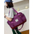 abordables Bolsos de viaje-Bolsa de viaje para mujer con compartimento para zapatos: bolsa de viaje impermeable de gran capacidad para el fin de semana, para el gimnasio, los deportes y las escapadas nocturnas Color: vino, negro y rosa