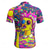 tanie Męskie koszulki-Męskie Koszulka rowerowa Graficzny Krótki rękaw Rower Tee Tshirt Dżersej z 3 tylnymi kieszeniami Kolarstwo górskie Szybkie wysychanie Anatomiczny kształt Odprowadzające wilgoć Oddychający Sport