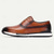 baratos Tênis de couro premium-tênis brogue masculino de couro legítimo – sapatos oxford vintage com bico fino feitos à mão com detalhes perfurados clássicos para uso profissional e casual