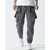 cheap Cargo Pants-Men's Cargo Pants Joggers Trousers Drawstring Multi Pocket Elastic Drawstring Waist Plain Wearable Daily Outdoor Camping &amp; Hiking Fashion Classic Navy Blue Dark Green