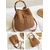 abordables Cabas et fourre-tout-Femmes Sac à main Sac seau Sac bandoulière Sacs à Épaule Paille Fête Décontracté Quotidien Plage Conception de noeud Grande capacité Sac Multi-Porté Couleur Unie Patchwork Kaki