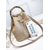 abordables Cabas et fourre-tout-Femmes Sac à main Sac seau Sac bandoulière Sacs à Épaule Paille Fête Décontracté Quotidien Plage Conception de noeud Grande capacité Sac Multi-Porté Couleur Unie Patchwork Kaki