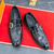 cheap Semi-Formal-Men&#039;s Patent Leather Burgundy Loafers with Crocodile Texture and Buckle Detail – Elegant Slip-On Shoes for Formal Occasions and Business Wear