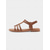 voordelige Platte Sandalen-Bruine platte sandalen met bandjes voor dames met geweven details – stijlvol en comfortabel voor casual of vakantiekleding
