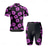 cheap Men&#039;s Clothing Sets-Men&#039;s Cycling Jersey with Shorts Short Sleeve Mountain Bike MTB Road Bike Cycling Black Red Navy Blue Floral Botanical Bike Spandex Sports Floral Botanical Clothing Apparel