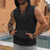 cheap Tank Tops-Men&#039;s Tank Top Sleeveless Hoodie Sleeveless Shirt Sleeveless Hooded Summer Pit Strip Fashion Designer Muscle Lace up Pocket Outdoor Gym Black White Khaki Top Tee for Men