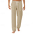 cheap Classic-Men&#039;s Linen Pants Trousers Summer Pants Beach Pants Pocket Drawstring Elastic Waist Plain Comfort Breathable Vacation Daily Holiday Hawaiian Boho Black White