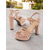 cheap Platform Sandals-Nude Platform Sandals for Women – Strappy High Heel Sandals with Buckle Detail, Trendy Footwear for Evening Outings and Special Occasions