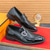 cheap Semi-Formal-Men&#039;s Patent Leather Burgundy Loafers with Crocodile Texture and Buckle Detail – Elegant Slip-On Shoes for Formal Occasions and Business Wear