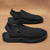 voordelige Vakantiesandalen-Heren bruine instapsandalen voor buiten met gevlochten details, casual stijl voor zomer- en strandactiviteiten