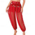 economico Accessori danza-costume da danza del ventre da donna pantaloni lanterna con monete spacchi laterali pantaloni harem lucidi con paillettes pantaloni arabi di Halloween