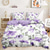 economico 100% cotone-set copripiumino floreale viola set di piante tropicali in cotone set di biancheria da letto di lusso in 3 pezzi morbido perfetto per la festa della mamma regalo decorazioni per la casa regalo twin completo king size copripiumino queen size