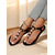 cheap Flat Sandals-Women's Bohemian Rhinestone Flat Sandals – Elegant T-Strap Summer Beach Sandals with Pearl Beaded Design for Vacation &amp; Casual Wear