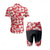 cheap Men&#039;s Clothing Sets-Men&#039;s Cycling Jersey with Shorts Short Sleeve Mountain Bike MTB Road Bike Cycling Black Red Navy Blue Floral Botanical Bike Spandex Sports Floral Botanical Clothing Apparel