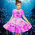 cheap 3D Cartoon Dress-Girls&#039; 3D Graphic Mermaid Dress Short Sleeve Summer Spring Vacation Daily Holiday Princess Beautiful Sweet Kids 4-12 Years Casual Dress A Line Dress Knee-length Regular Fit