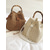 abordables Cabas et fourre-tout-Femmes Sac à main Sac seau Sac bandoulière Sacs à Épaule Paille Fête Décontracté Quotidien Plage Conception de noeud Grande capacité Sac Multi-Porté Couleur Unie Patchwork Kaki
