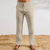 abordables Clásico-Hombre Pantalones de lino Pantalones pantalones de traje Pantalones de verano Bolsillo Botones Pierna recta Plano Comodidad Transpirable Longitud total Casual Diario Exterior Moda Estilo clásico
