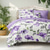 economico 100% cotone-set copripiumino floreale viola set di piante tropicali in cotone set di biancheria da letto di lusso in 3 pezzi morbido perfetto per la festa della mamma regalo decorazioni per la casa regalo twin completo king size copripiumino queen size