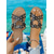 cheap Vacation Sandals-Women&#039;s Black Studded Slip-On Sandals with Stylish Strap Design – Comfortable and Trendy Beach Footwear for Summer