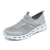 economico Scarpe Casual Slip-On-sneakers slip-on da uomo in mesh grigio con suola ammortizzata per un comfort leggero e uno stile di vita attivo